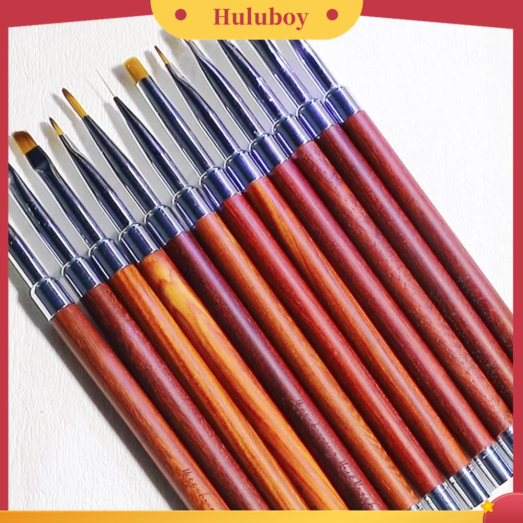 Huluboy Huluboy♡ Brush Liner Kuku Ultra Tipis Gagang Ergonomis Reusable Untuk Nail Art / Manicure