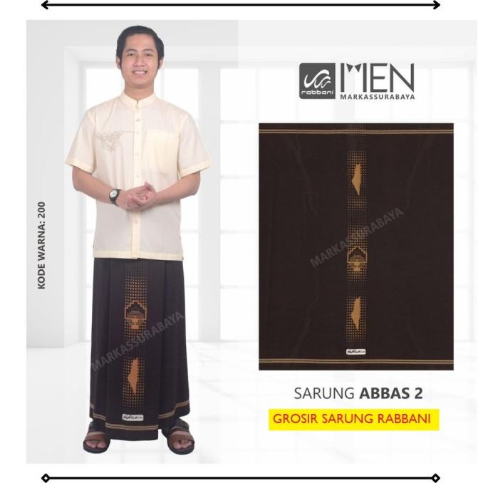 populer] Rabbani Sarung Palestina Abbas 2 Coklat Tua Motif Palestine Terbaru