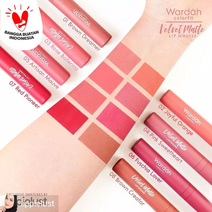 LIPS COLORFIT VELVET MATTE LIP MOUSSE - lipcream wardah - lipcream