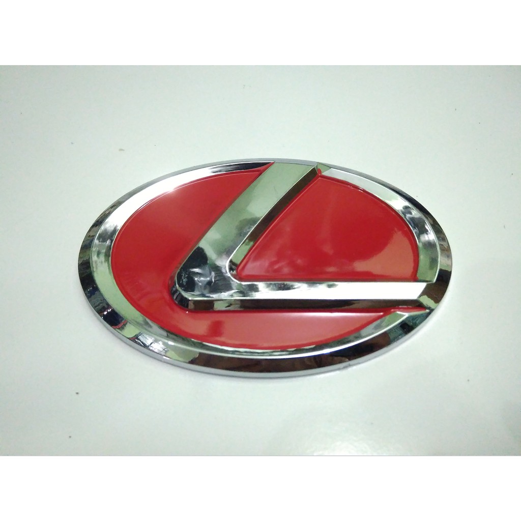 Emblem LEXUS MERAH Chrome Depan AGYA dan VIOS LIMO Gen 2 Lambang Lexus Merah Logo Timbul