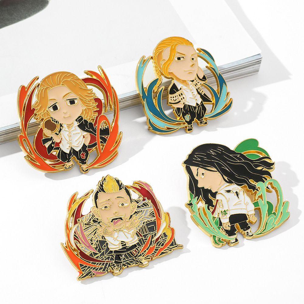 Lanfy Tokyo Revenges Bros Perhiasan Hadiah Logam Bros Pakaian Dekorasi Kartun Decor Lencana Enamel Bros