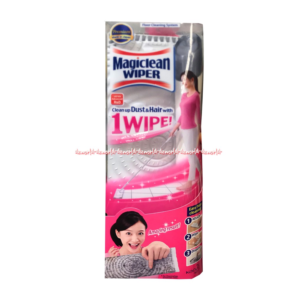 Magiclean Wiper Clean Up Dust &amp; Hair Alat Pel Pakai Tissue Pelan Mop Magic Clean Magicclean Tissu Mop Pembersih Lantai Untuk Debu Dan Rambut Magik Klin Kain Tongkat Pel Model Tissue Basah Tissu