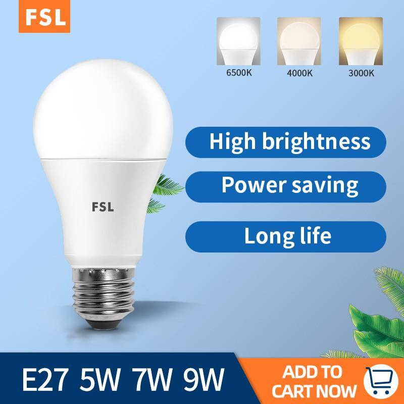 FSL Ready Stock Led Bulb Lamp Asli Super Putih 9W 11W