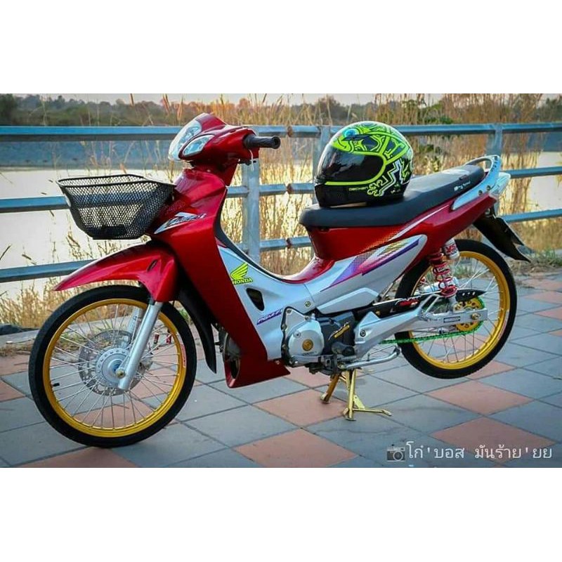 striping wave 125 karisma merah ungu / merah silver