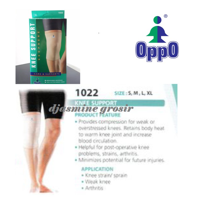 Oppo 1022 Deker Lutut - Knee Support - Deker Lutut Tanpa Lubang - Penyangga Lutut 1022