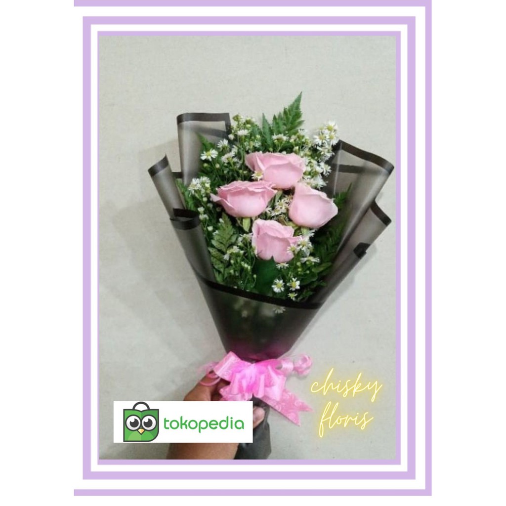 HAND BUKET BUNGA MAWAR ASLI