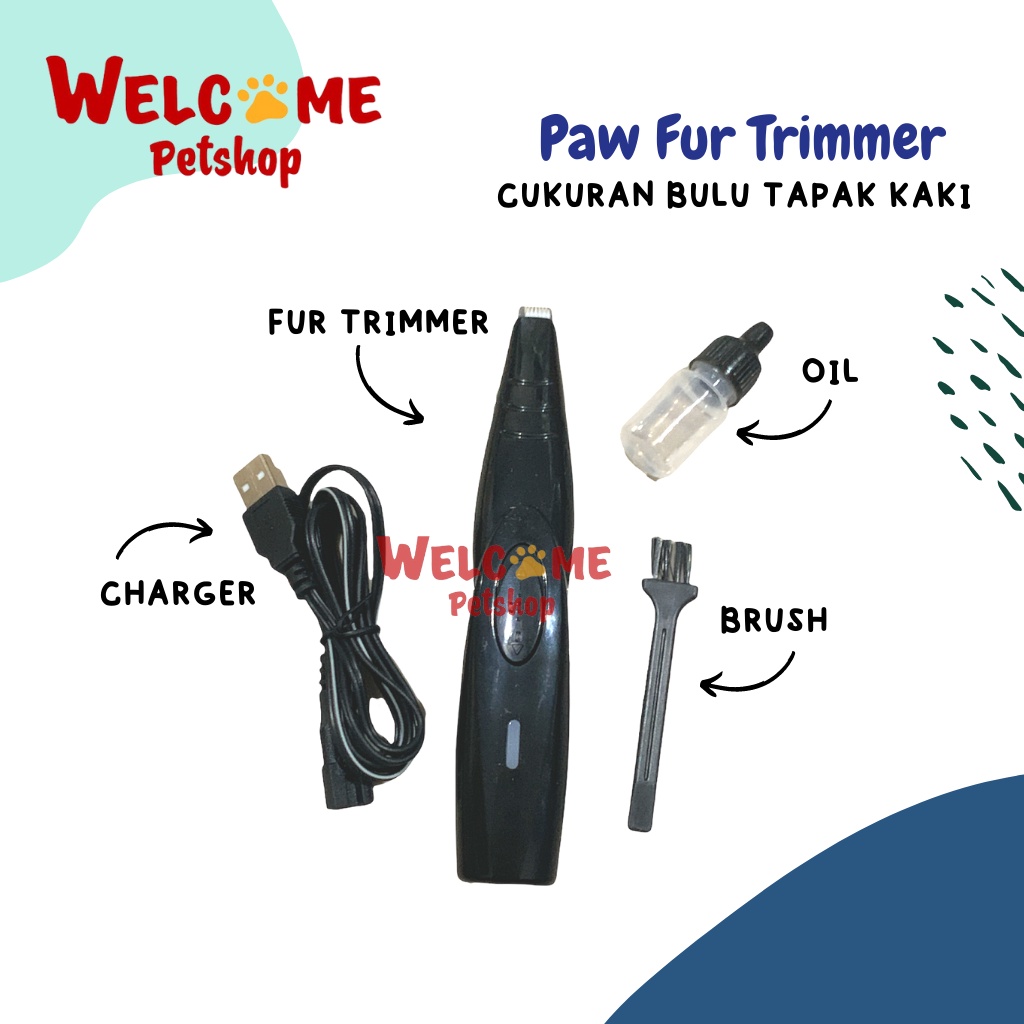 Paw Fur Trimmer Pet Mini Clipper Cukuran Elektrik USB Anjing Kucing