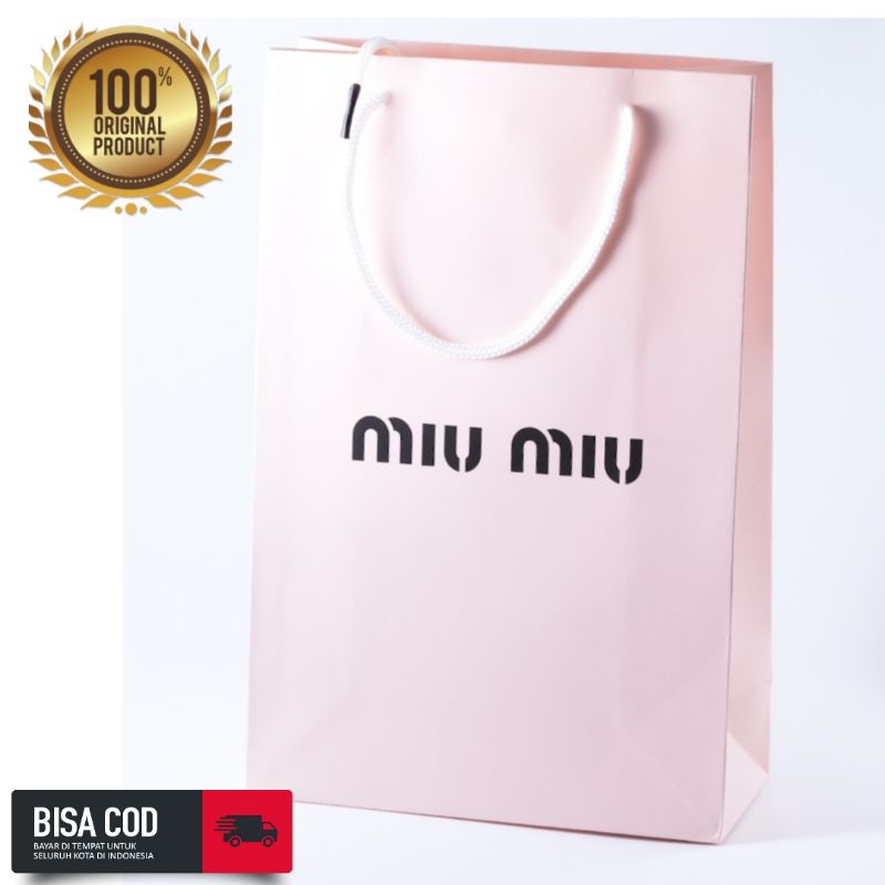 

Paper Bag Original Merk Miu Miu Pink