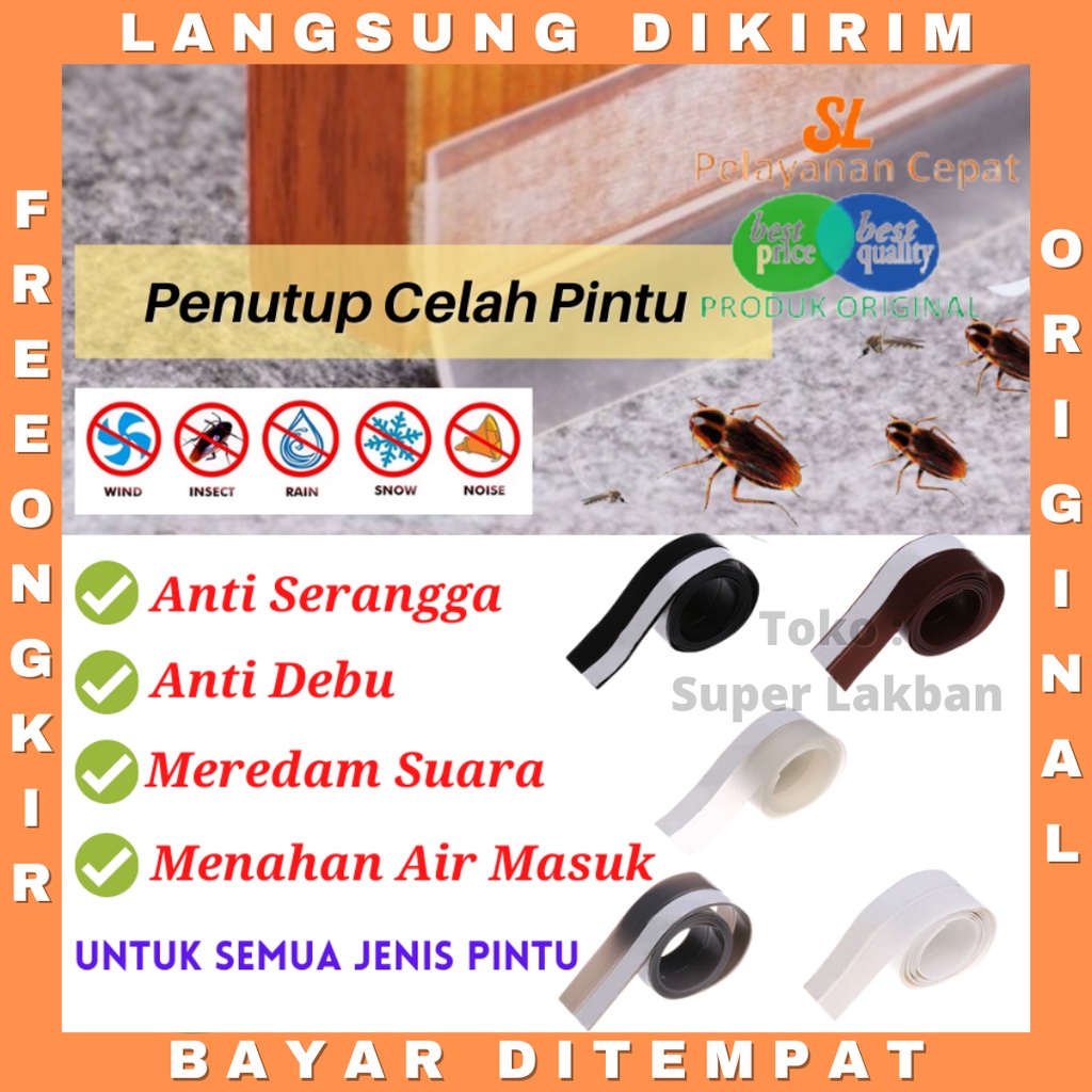 Door Seal Tape Protection Penutup Celah Pintu Soundproofing Waterproof