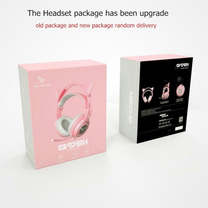 Headaet Gaming SOMIC G951 Pink Cat Headphones