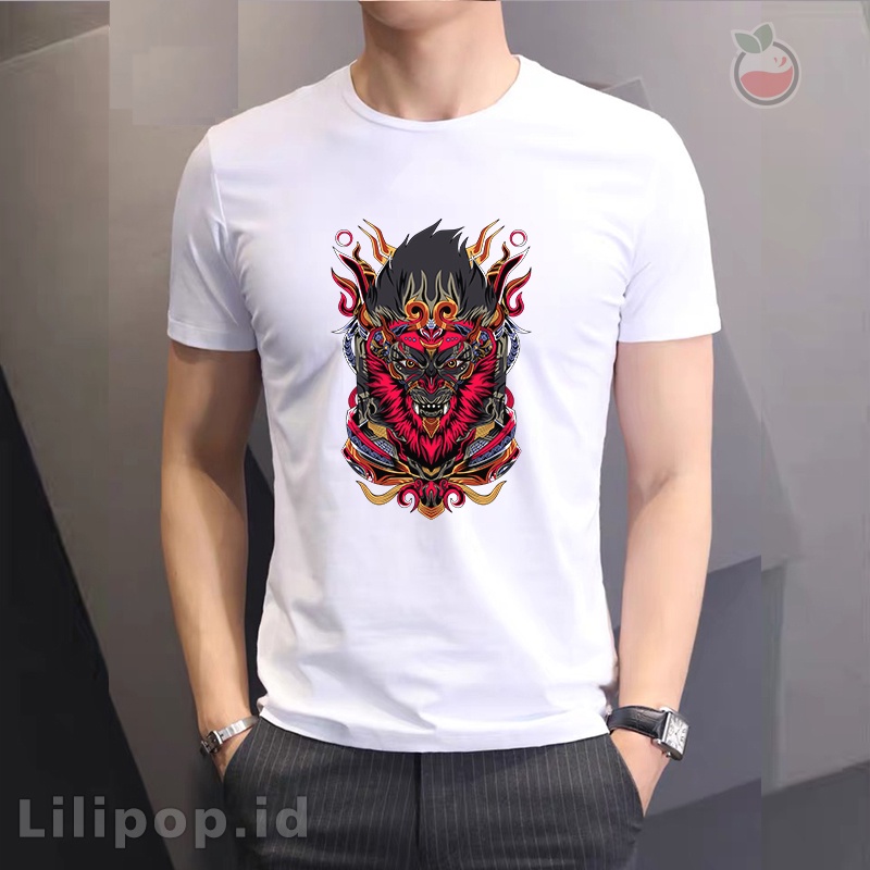 Lilipop Kaos Pria Demon Shinigami Jepang Baju Distro Basic Tshirt Kasual