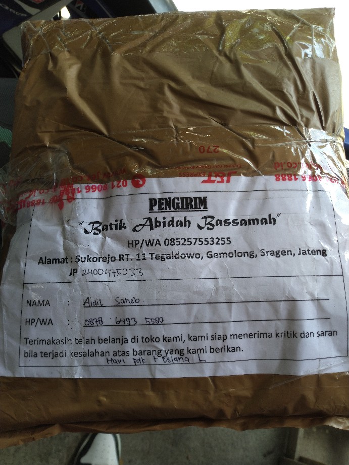 Batik Solo Modern Setelan Sarung Celana Dan Koko Tumpal Biru (navy) Full Furing