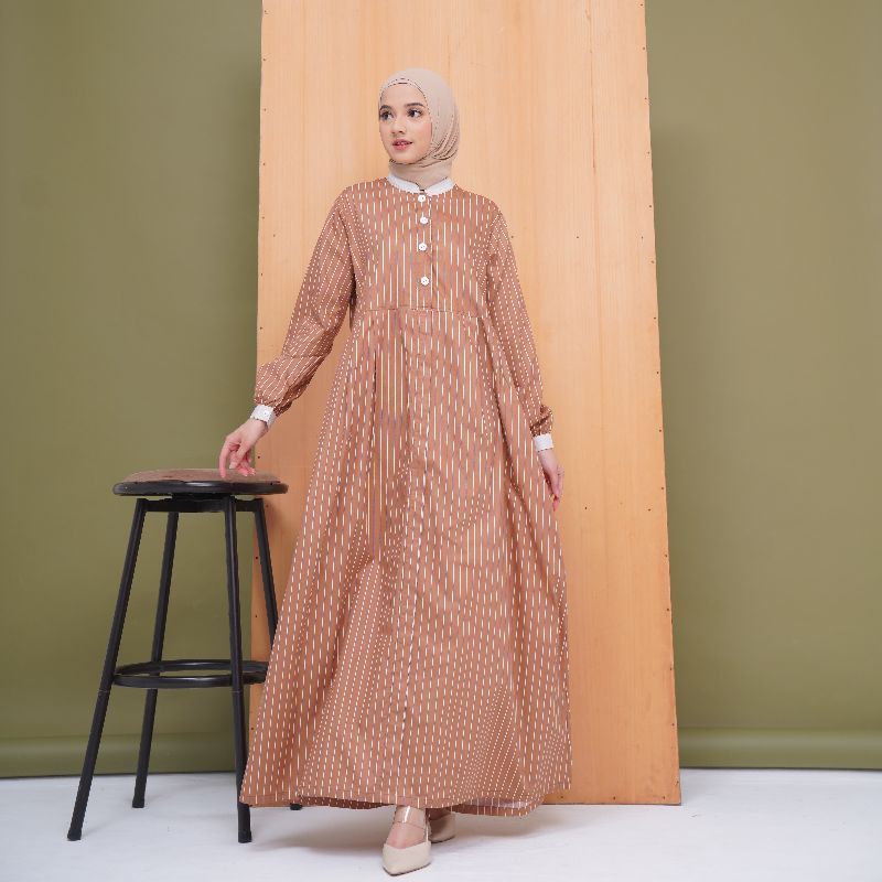 Ramee Dress / Gamis Xena katun garis