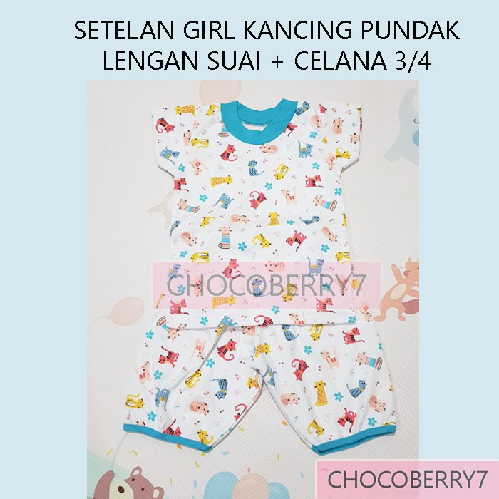 Setelan Baju Celana Bayi Anak Perempuan merk LittleQ Little Q