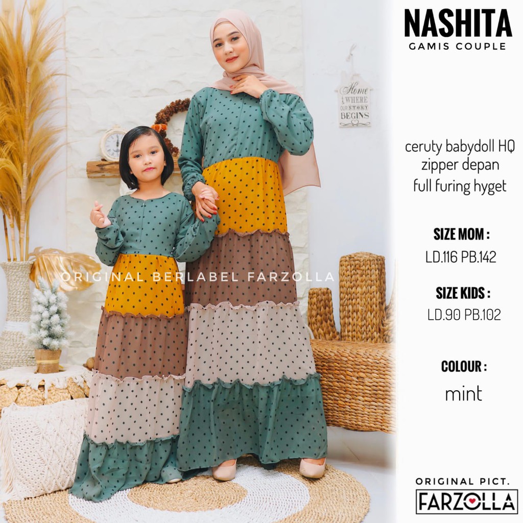 GAMIS COUPLE / GAMIS IBU ANAK / COUPLE IBU ANAK NASHITA HABIBAH COUPLE