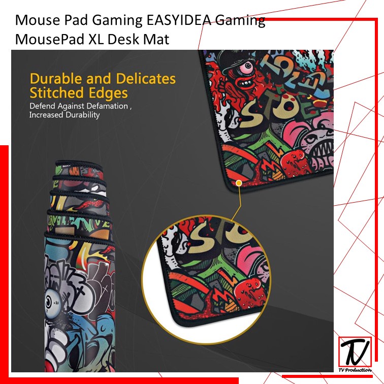 Mouse Pad Gaming EASYIDEA Mouse Pad Gaming XL Desk Mat Semua Ukuran Berbagai Motif Keren-mistytools