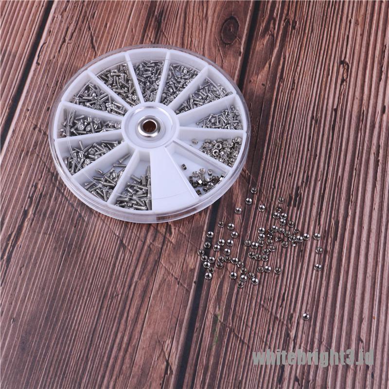 ❤White3 Warna Putih❤ 1000pcs Mur Baut Elektronik 12 Jenis Ukuran Kecil
