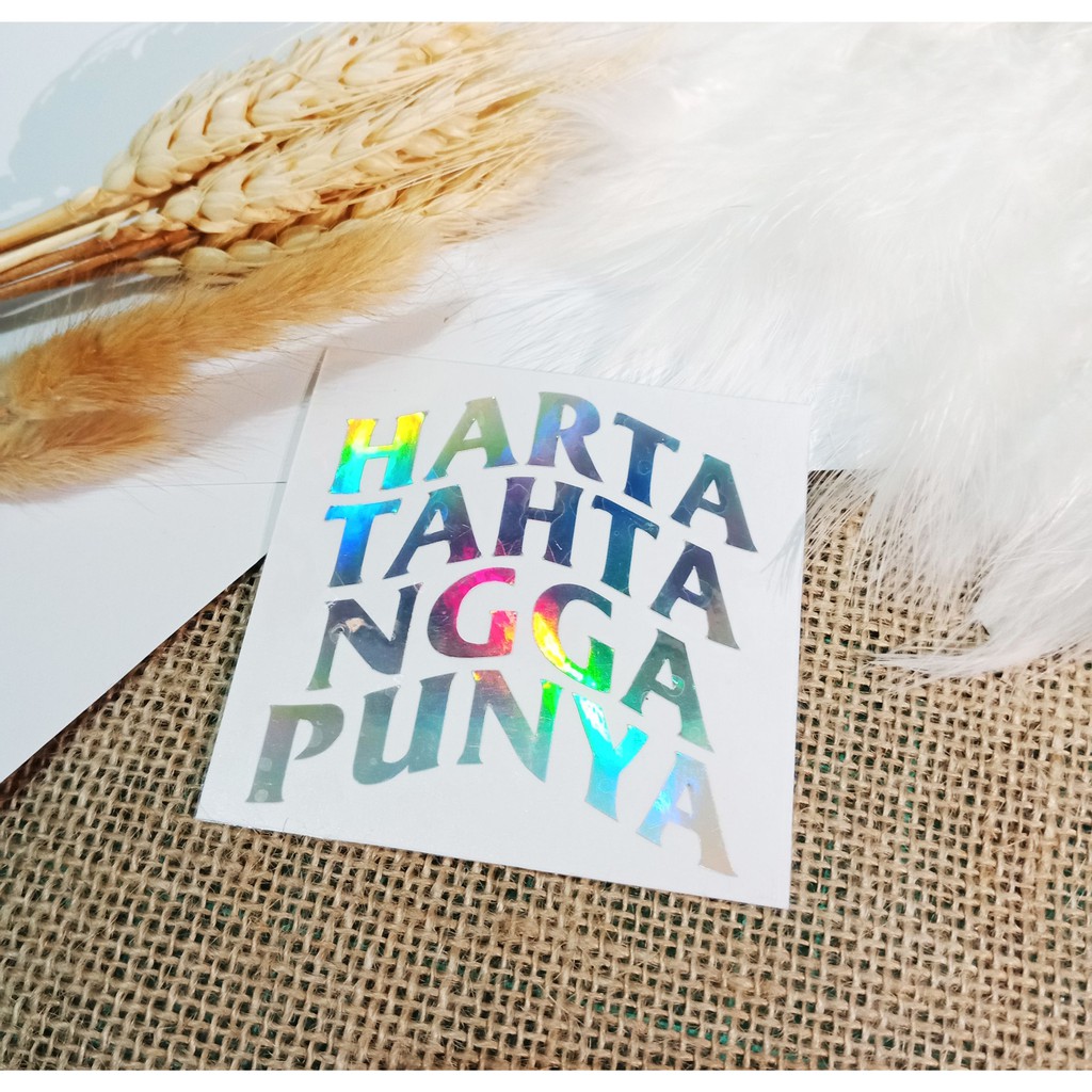 

Sticker Hologram Harta Tahta Viral