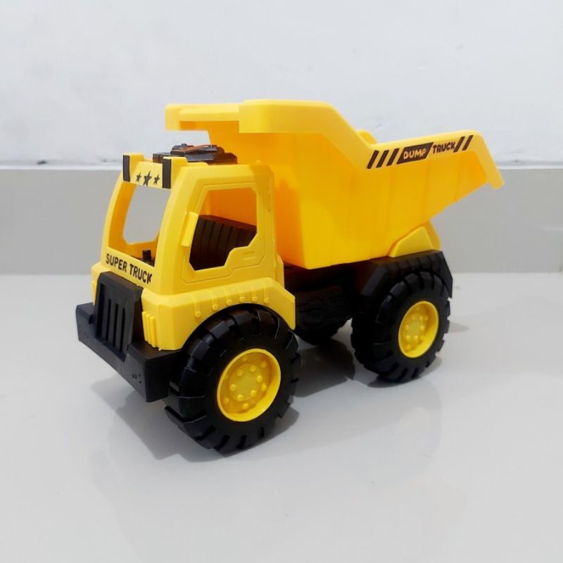 Mainan Dump Truck Tambang Edukasi Miniatur Mobil Mobilan Truk Pasir Tanah Anak Laki Cowok