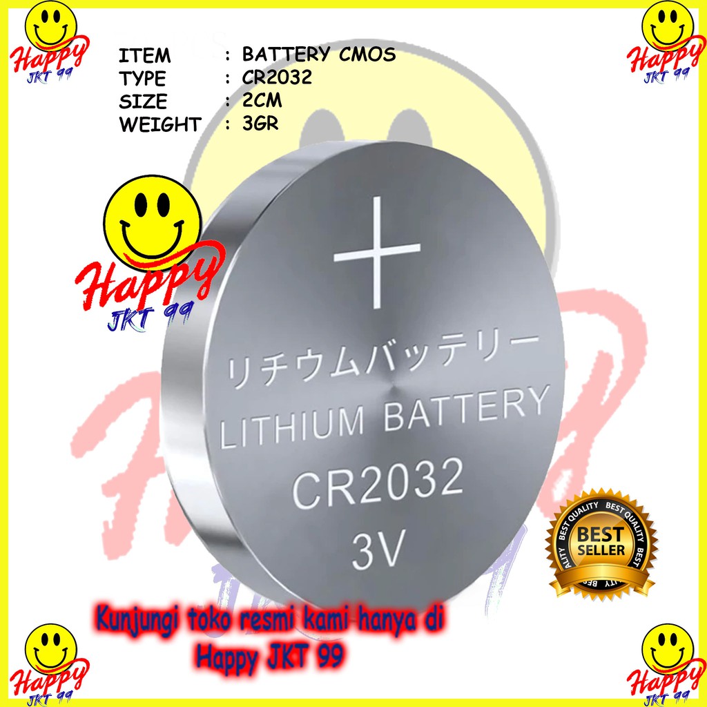 [ HAPPY JKT 99 ] BATERAI BATTERY CMOS CR2032 CR2032 ORIGINAL