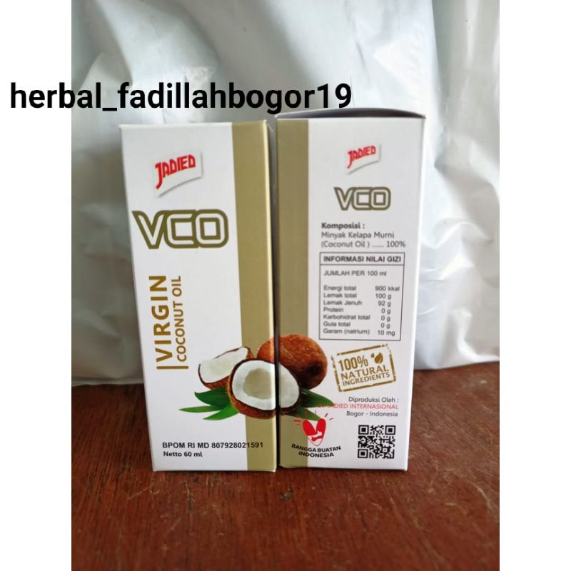 

Minyak Kelapa Murni BPOM | Virgin Coconut Oil VCO Extra Virgin | VCO Jadied 60ML Asli