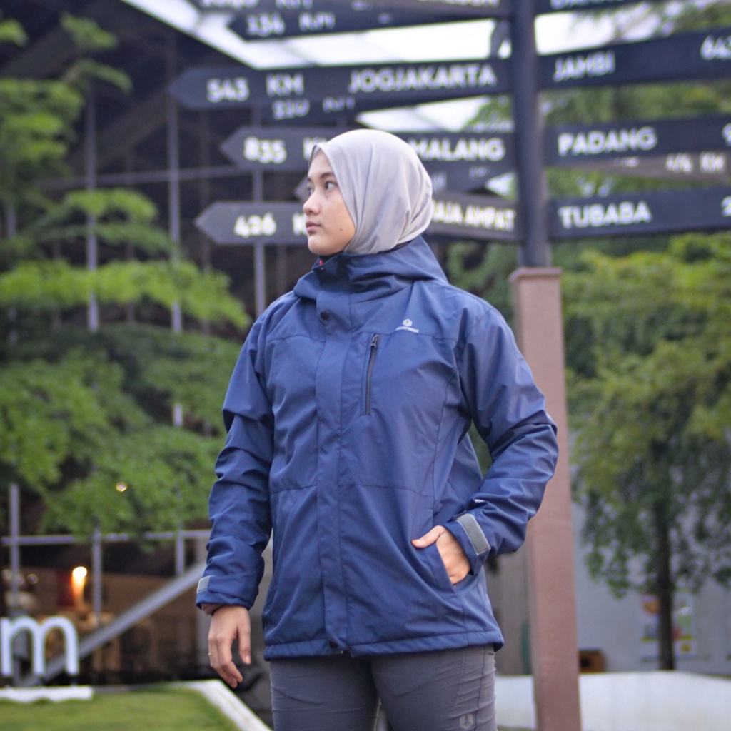 Greenforest Bunaken Jaket Gunung Waterproof Inner Polar Pria dan Wanita-Navy