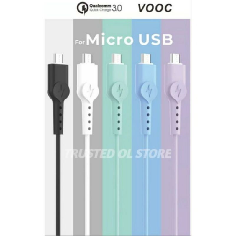 kabel data macaron doff micro Usb/v8 2.4A (max) charging kabel colokan v8 warna