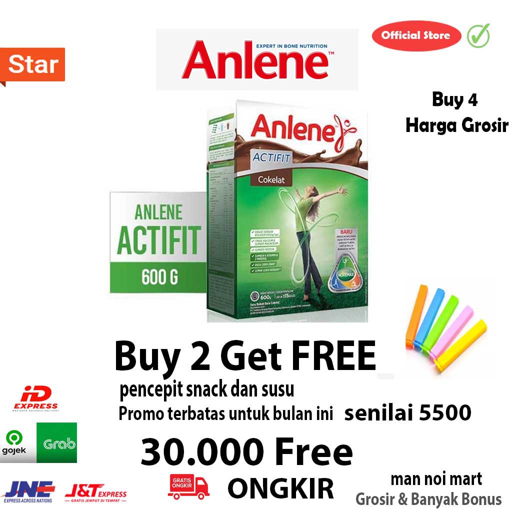 

Anlene Actifit Cokelat 600gr.FREE Bonus.Man Noi.Tangerang