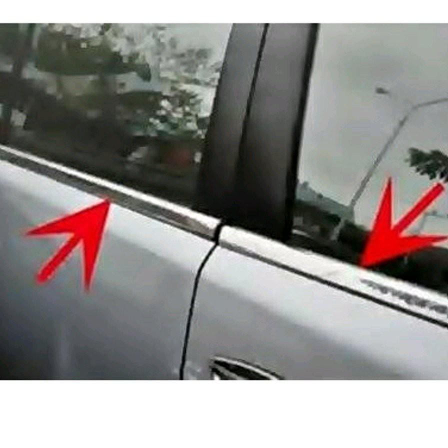 Terbaru lis LIST kaca samping pelipit PINTU window liner  MOBIL ISUZU panther phanter  kapsul chrome