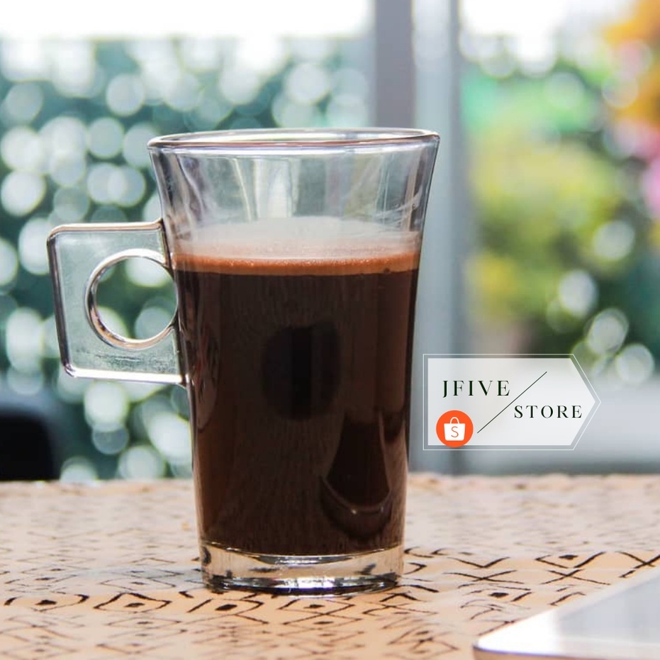 Gelas GAIYO Aesthetic | Gelas Kopi Kaca | Gelas Home Cafe | Gelas gagang Estetik 250ml