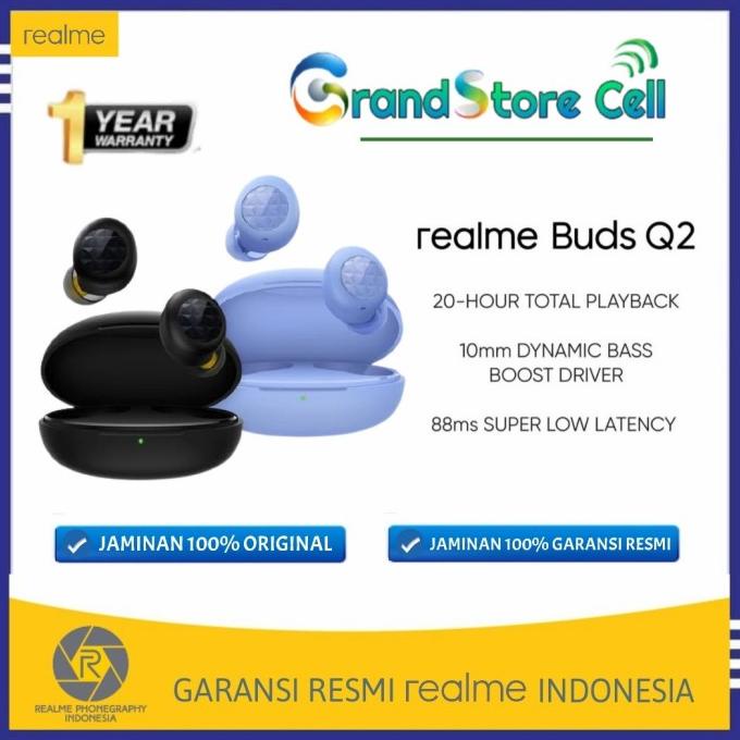 Realme Buds Q2 TWS Wireless Earphone Garansi Resmi Realme