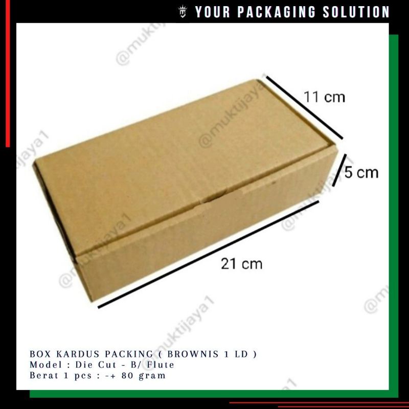 

Box Brownis 1 • 21x11x5cm LD • Kotak/ Kardus/ Karton