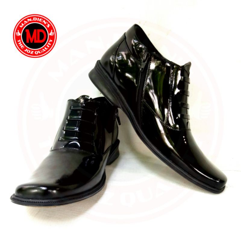 MANDIENS 02.LUX/03.LUX - Sepatu Formal Pria Sepatu Kulit PDH TNI POLRI Sepatu Kerja Dinas Security