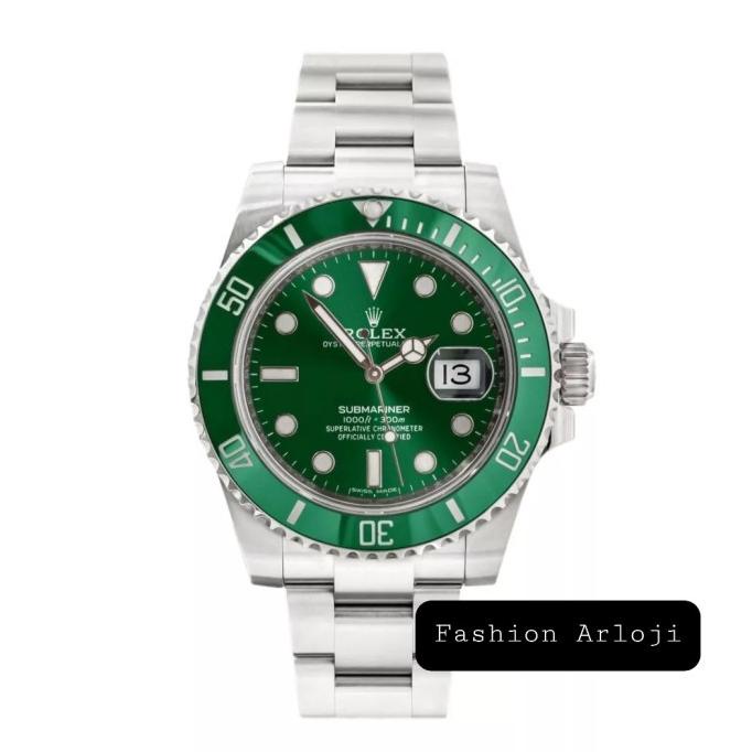 Jam tangan pria rolex submariner green hulk 116610LV ceramic 904L wtCh~7