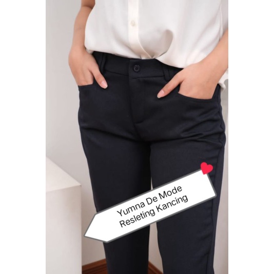 Celana Kerja Wanita Kantor Formal Bahan Dasar Kain Ukuran S-5XL Model slimfit standart