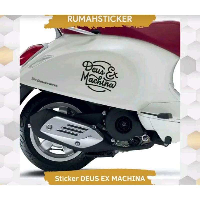 stiker cuting deus ex Machina boby vespa, Scoopy, motor mobil dll