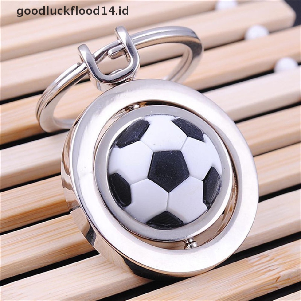 [OOID] 3D Sports Rotating football soccer Keychain Keyring Key Chain Ring Key Fob ball ID