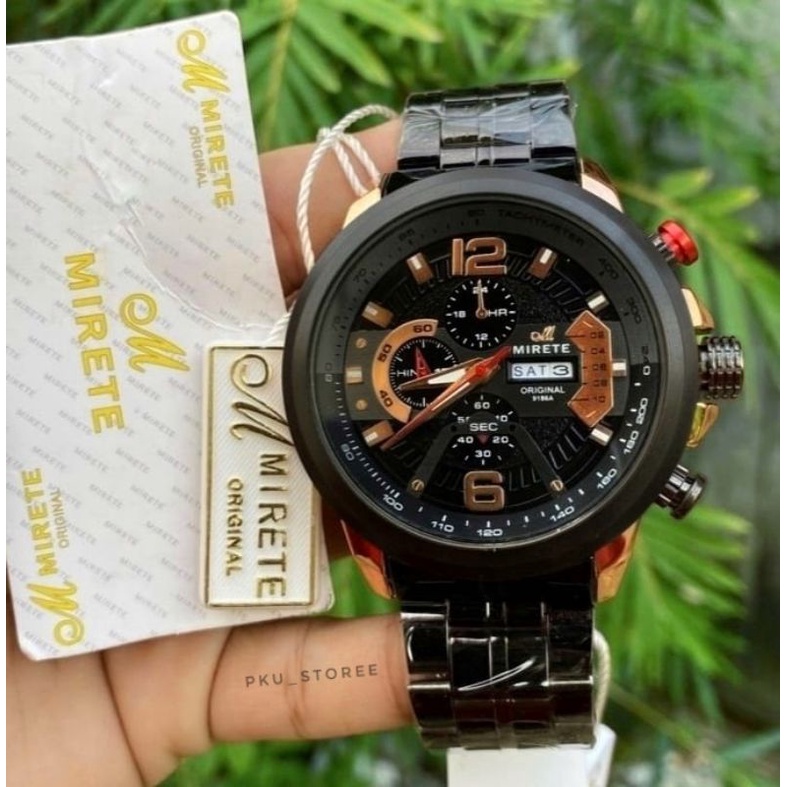 JAM MIRETE PREMIUM TAHAN AIR_JAM TANGAN PRIA RANTAI STAINLIS STELL COD BAYAR DI TEMPAT_JAM IMPORT