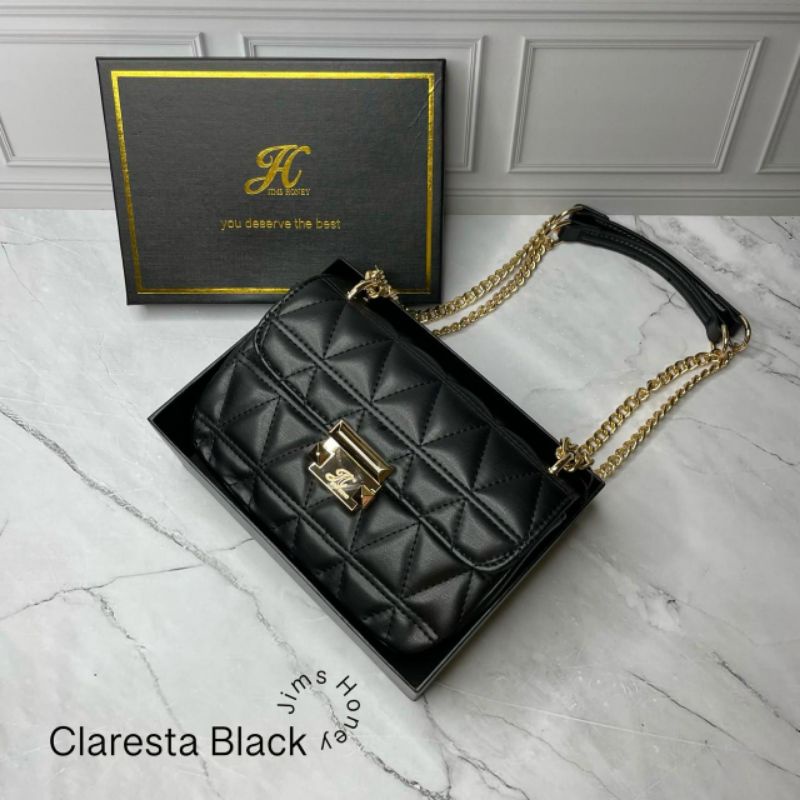 CLARESTA BAG JIMSHONEY ORIGINAL TAS SELEMPANG WANITA IMPORT MURAH FASHION CLUTCH FREE BOX REALPIC