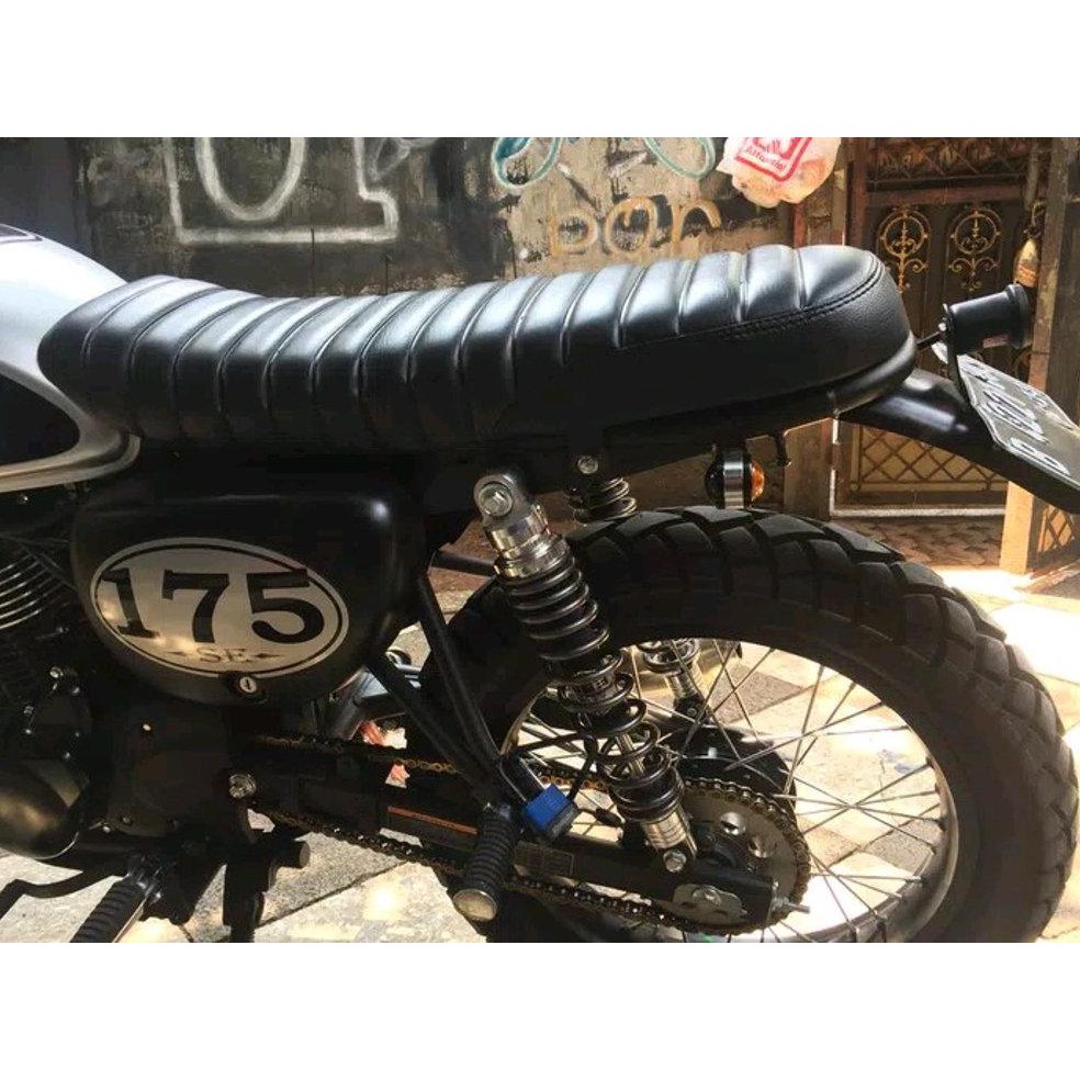 Jok Kawasaki W175 Custom Jok Hitam W175 Diskon Shopee Indonesia