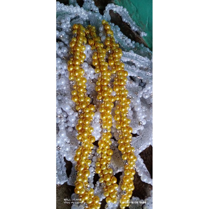 mutiara rangkai,warna kuning kunyit