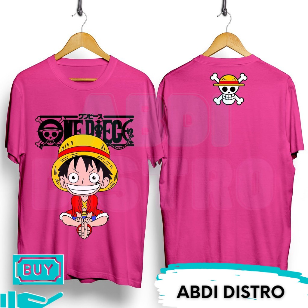 A27 /  ONE PIECCE LUTFFY SMILE / KAOS PRIA / KAOS DISTRO / KAOS ANIME / KAOS MURAH