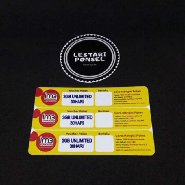 Voucher Indosat 3GB Unlimited