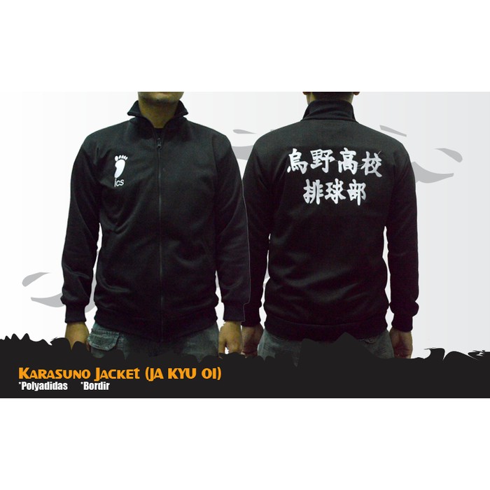 Jaket Karasuno JA KYU 01 Jaket Anime Cosplay Karasuno