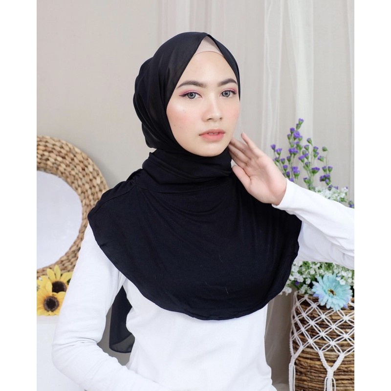 (BISA COD) Manset Leher Hijab Dalaman baju spandek kaos / Iner Baju