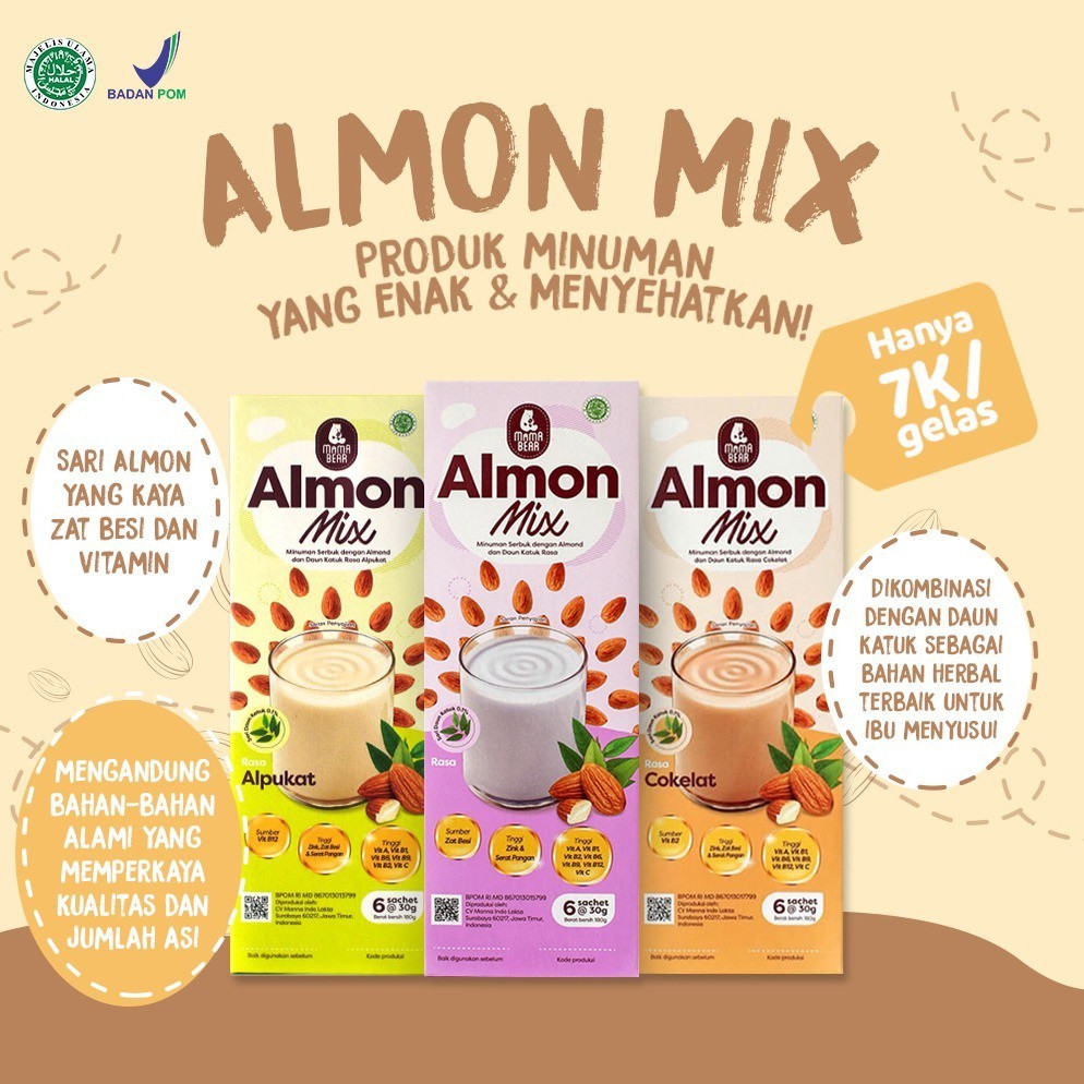 Mama Bear Almon Mix Minuman Serbuk Almond