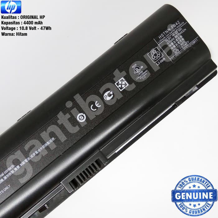 Baterai batre battery batu laptop ORI Compaq Presario  COMPAQ Presario A900, C700, F500, F700, V3000, V3100, V3500, V3600, V3700, V6000, V6100, V6200, V6300, V6400, V6500, V6500z, V6600, V6700, DV2000, DV6000 Series HSTNN-IB32, HSTNN-IB42, HSTNN-LB311