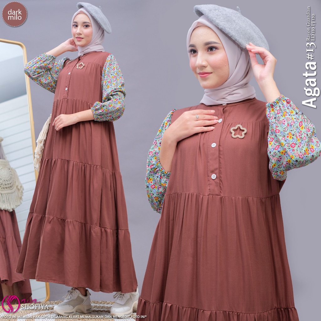 [RESTOCK] GAMIS DRESS FASHION MUSLIM // AGATA BY SHOFIYA-#13 Darkmilo