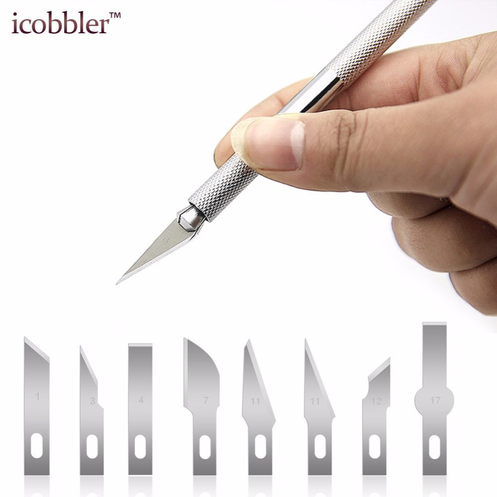 

40 Pcs Blade Set Carving Knife Rubber Phone Film Knifes Pen Sharpener Paper Cutting Wood Leather