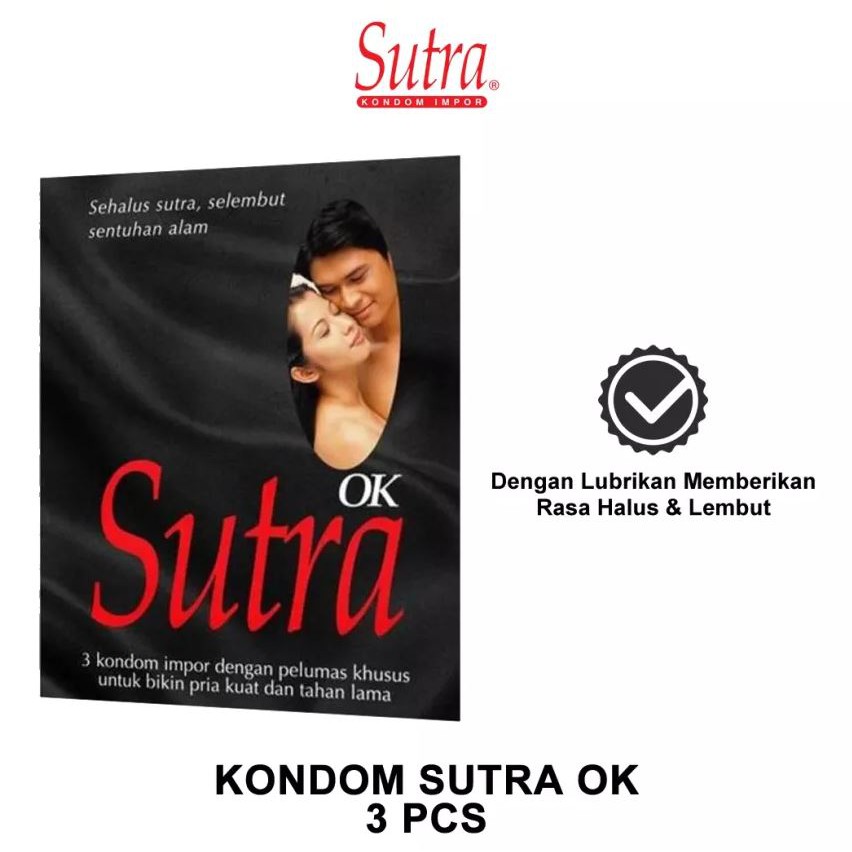 KONDOM SUTRA OK HITAM - KEMASAN PRIVASI - ISI 3 12 24